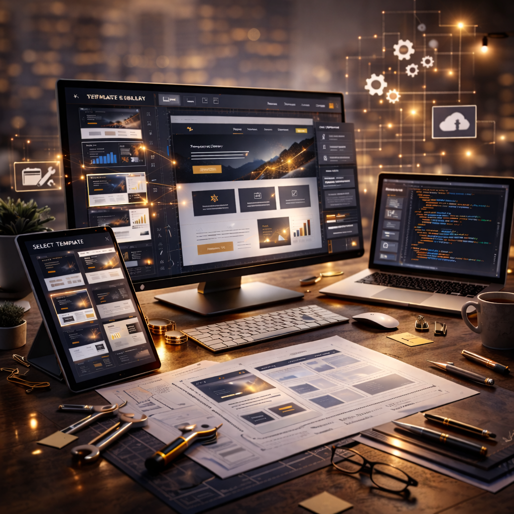 Template-based build layout preview